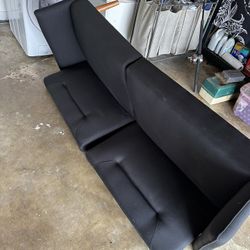 Black futon Couch - Bed for 2