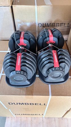 I’m selling pairs adjustable dumbbell brand new in boxes Each dumbbell (5 lbs up To 52 5 lbs) $240 for the pair