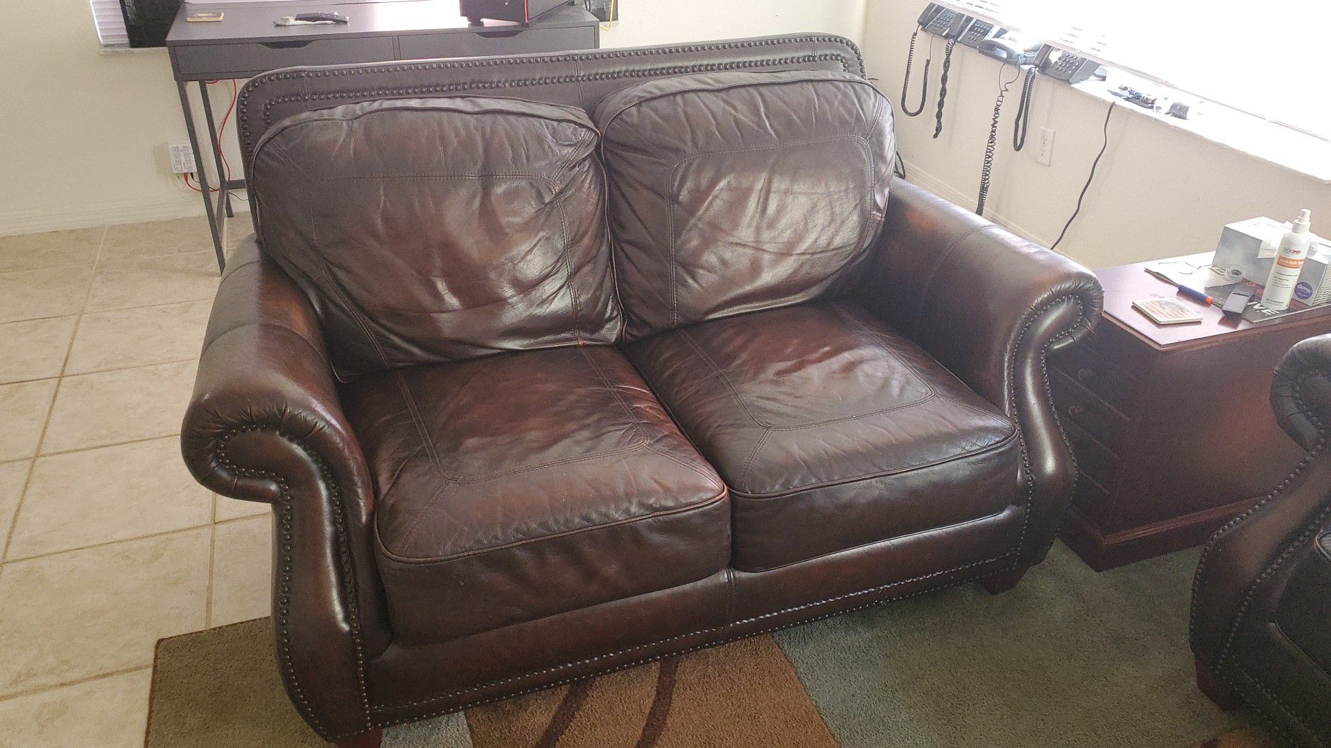 Leather couches. FREE IF YOU CAN PICK UP NOW!!