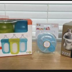 NEW BABY bottles and dispenser 