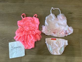 2 - Size 3 Month Baby Girl Bathing suits - $5 for both