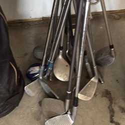 Golf sticks with two cases