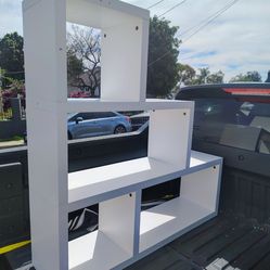 Furniture,-white wood, solid shelves,, unique style,