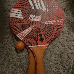 Kids Table Tennis Style Bats And A Ball