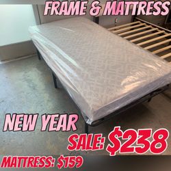 New Twin Bundle (Mattress & Frame)