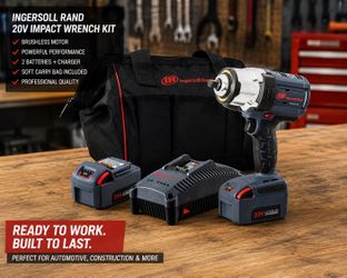 Ingersoll Rand 20V Brushless 1/2” Impact Wrench Kit – $295
