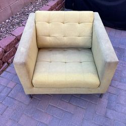 Accent Chair Stylish mustard yellow with MCM vibes. Features tufted cushions Southern Highlands Area Vegas