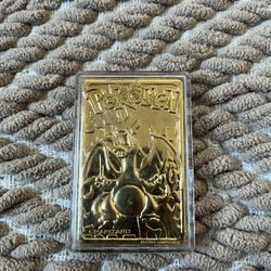 1999 Pokémon Gold-Plated Charizard Card Burger King Promo (w/ Case)