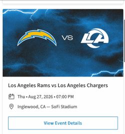 LA Rams vs LA Chargers NFL Ticket 2026