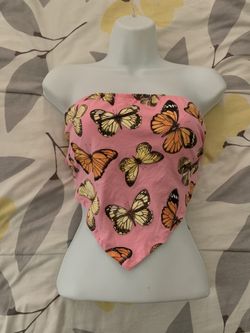 Bandana Style Butterfly Tube Top