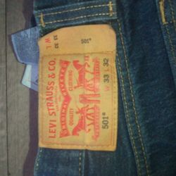 Levi 501 33w 32l Button Zipper