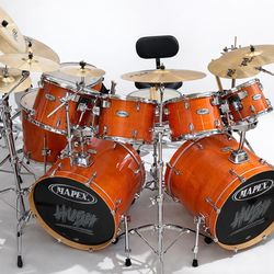 Mapex Pro M 9 Piece Double Bass Drum Set with all Hardware and Cymbals For Sale or Trade