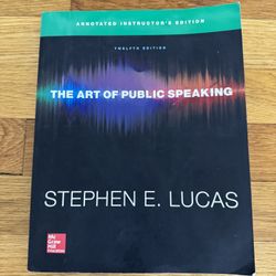 The art of public speaking by Stephen E. Lucas