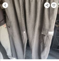 3XL Pro Club gray cargo sweats