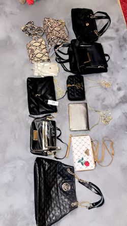 Purses,clutches,backpack.