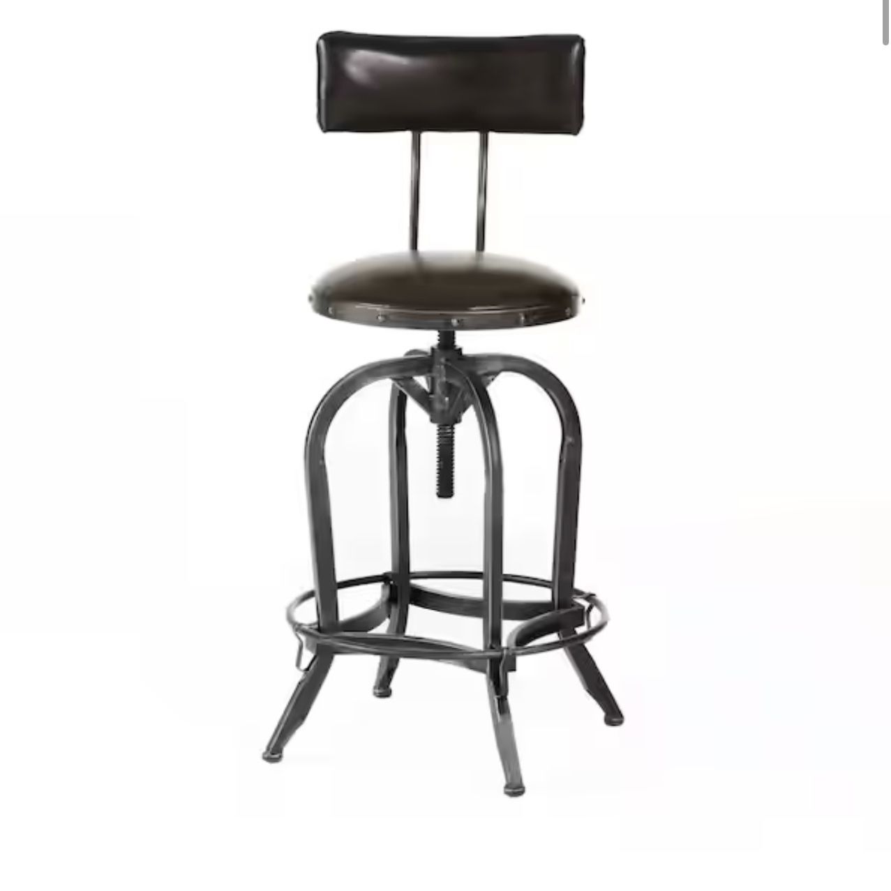 Vlippu 39 in. Brown Adjustable Bar Stool