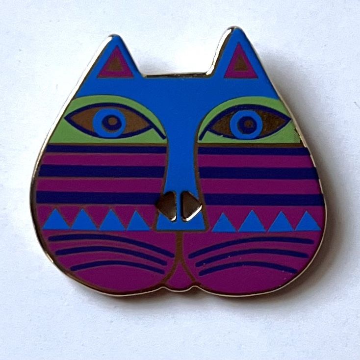 Rare Retired Blue/Purple Cat Face Buttons