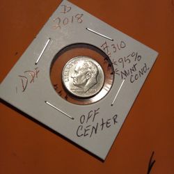 Roosevelt Dime (2018)"D"№310 95% Mint Condition DDF DDR Uncirculated