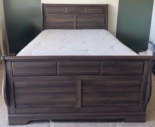 Queen bed frame and boxspring