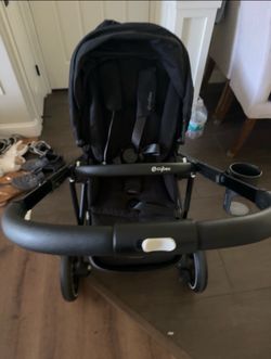 Cybex Gazelle S Stroller Travel System w/ Cot & Aton Infant Car Seat Black