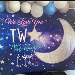 Two The Moon Birthday Decor