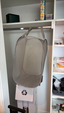Collapsible Mesh Laundry Hamper with Handles