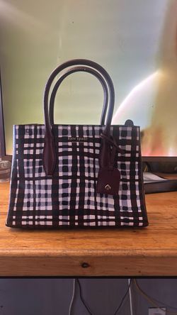 Kate Spade Eva City Plaid Small Top Zip Leather Satchel - NWT Brand New