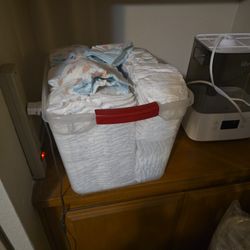 Diapers Size 1/2 And Baby Food 