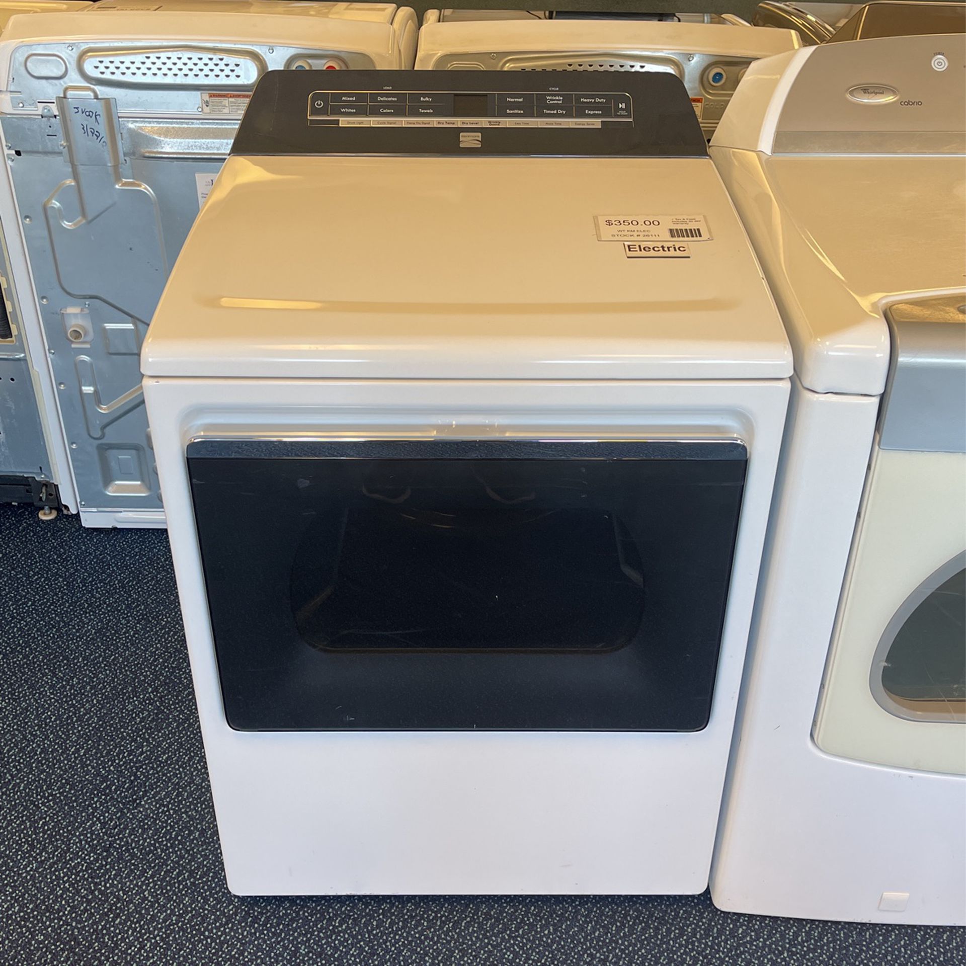White Kenmore Electric Dryer