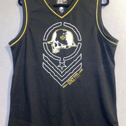 Y2K Metal Mulisha Tank Top Jersey Mens Black White Yellow