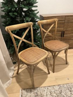 2 Brand New Cross Back Chairs