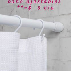 Cortineros Para Baños Ajustables $10