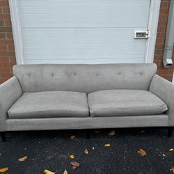 Modern Light Gray Sofa  Mid-Century Style*FREE DELIVERY 🚚 