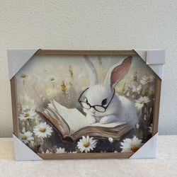 Easter /Spring Bunny Reading Book Wall Decor