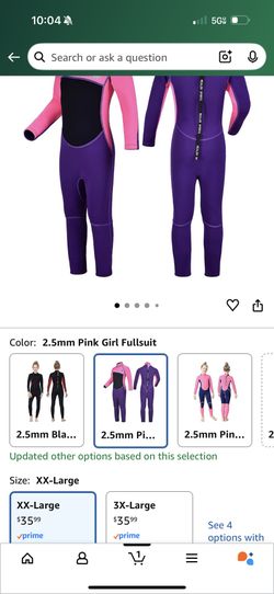 Kids Full Wetsuit Toddler Boys Girls and Youth 2.5mm 3mm Neoprene Child Wet Suit Back Zipper Thermal Swimsuits for Diving Surfing Swimming Water Sprot