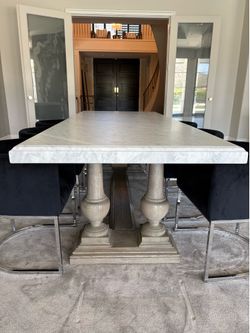 Restoration Hardware St James Marble Dining Table