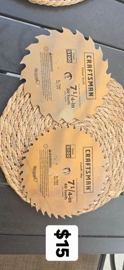 New Lot Of 2 Craftsman 7 1/4" 20 And 40 Tooth Saw Blades.