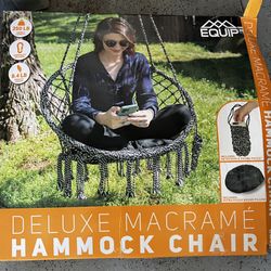 NEW IN BOX  DELUXE MACRAME HANGING CHAIR
