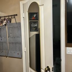 Over the door hanging mirror