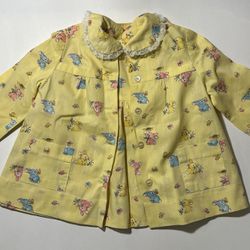 HANDMADE Yellow Bunny Dress Vest 6-12 Months