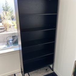 Black Tribesigns Tall Bookcase Black Bookshelf, 70.8”