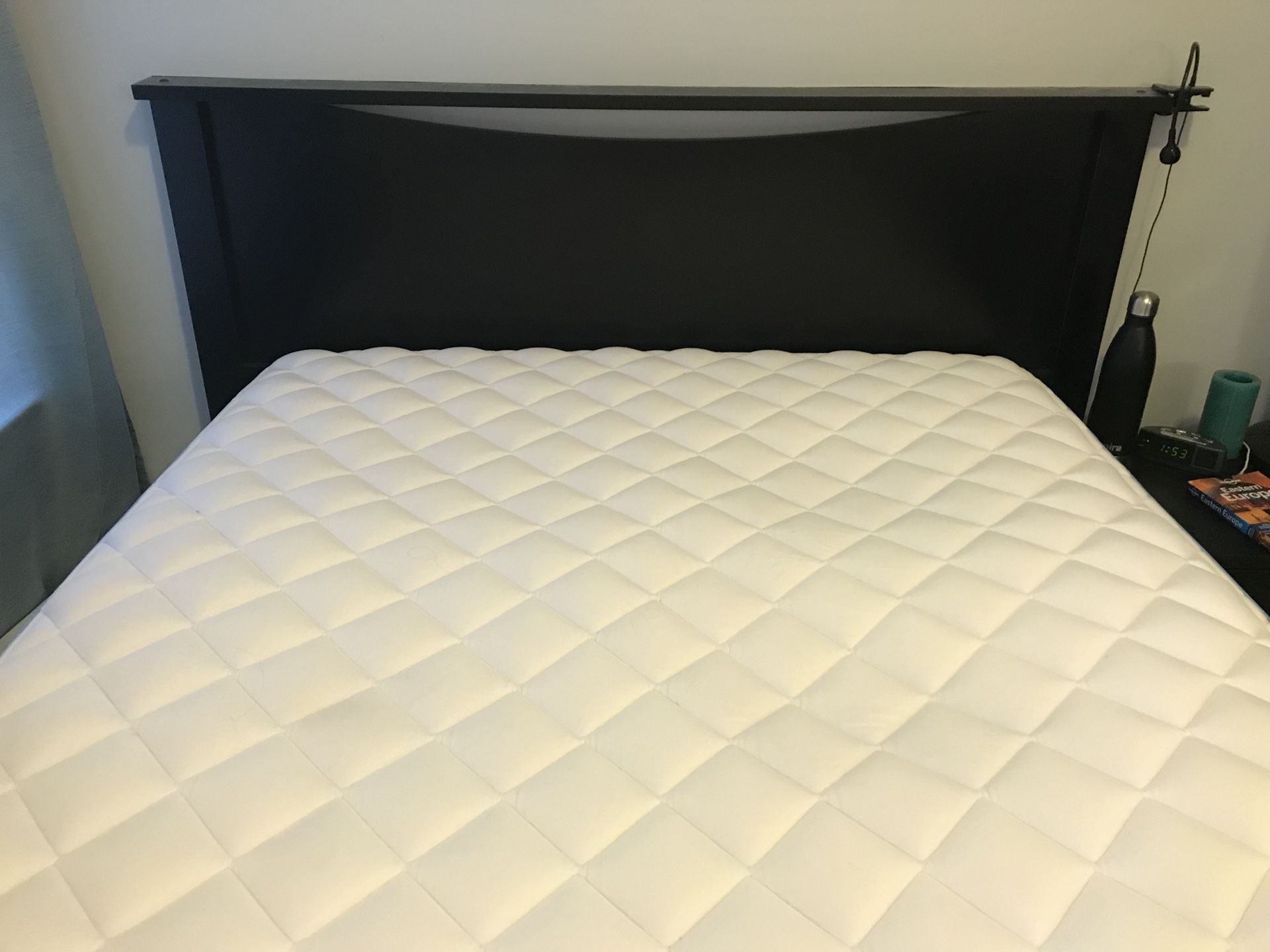 Pillow top mattress (Full), box spring, headboard, frame
