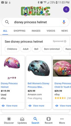 Disney princess bike helmet for children