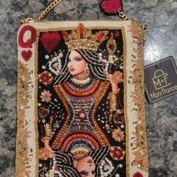 Queen Of Hearts Mary Frances Beaded Purse