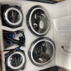 Black Headlights And Fog Lights With White / Amber DRL