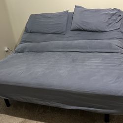 King Adjustable Bed Frame With Mattress 