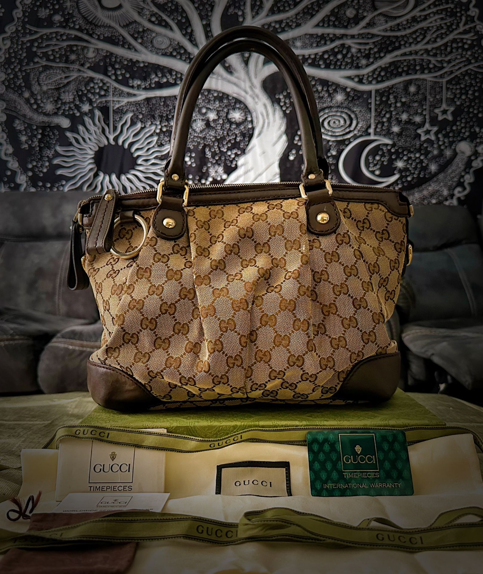 Vintage Gucci Brown Shoulder Bag 