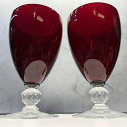 Set of (2) Beautiful Cambridge Glass Aurora  6” Iced Tea Goblets. Great condition. 