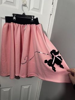 Pink Poodle Skirt 50s Costume
