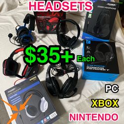 🎮 Gaming Headset Lot PC Xbox PlayStation Nintendo New/Used 🎧
